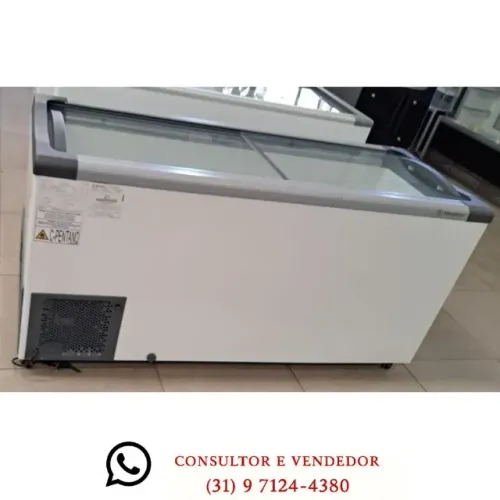 Freezer Horizontal MetalFrio 388L Tampa de Vidro