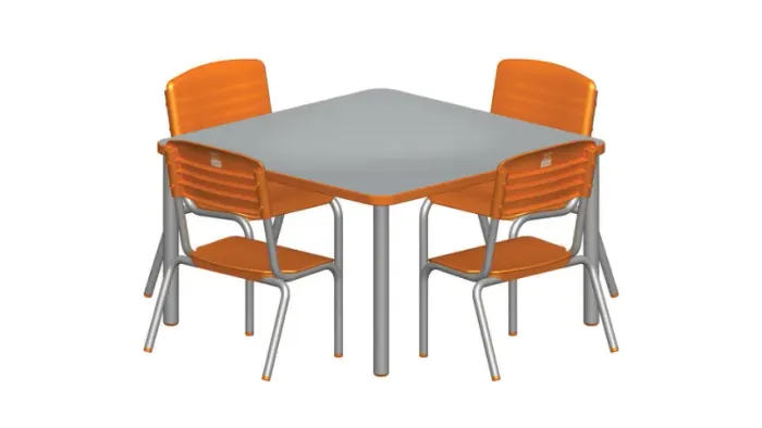 CJC 01 - Conjunto Coletivo Escolar FNDE | 1 Mesa + 4 Cadeiras