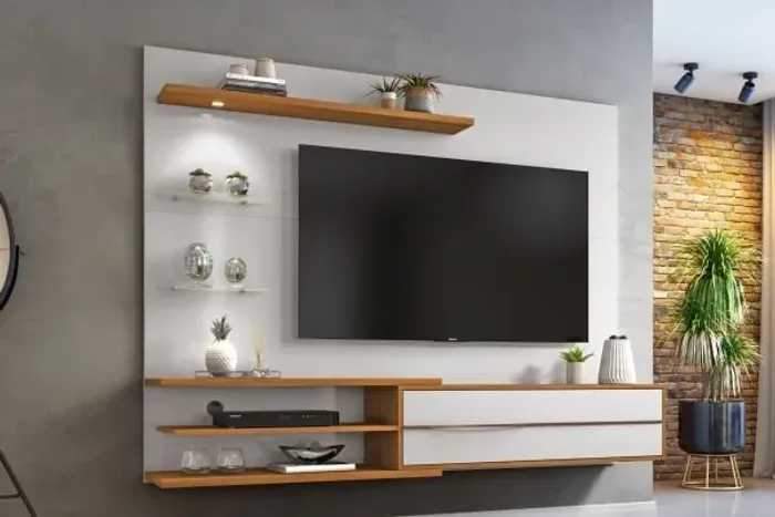 Painel Home NT 1115 Notável Off White/Freijo - Entrega Rápida!