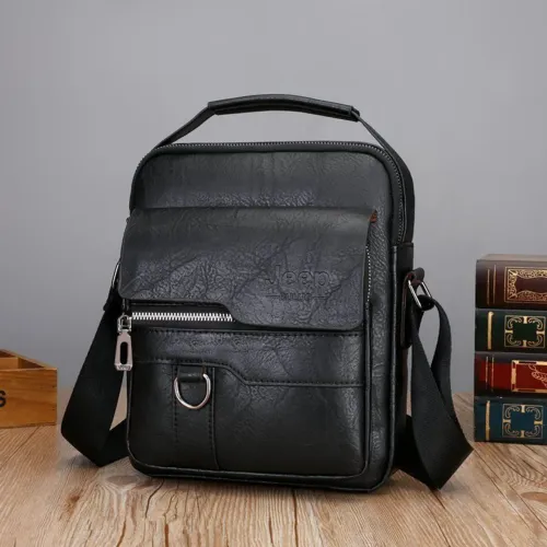 Bolsa MochilaTransversal Unissex Jeep importada/Original/100% Couro/Shoulder Bag
