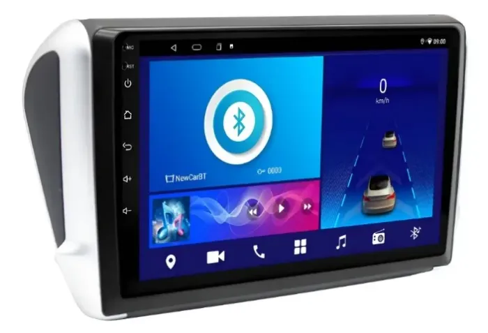 Central Multimídia Octacore 9 Pol. Carplay/A. Auto Peugeot 208/2008