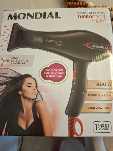 Secador de Cabelo Turbo Mundial 1900 W - 127 W