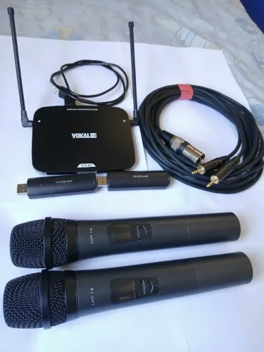 Microfone Vokal Sem Fio Profissional
