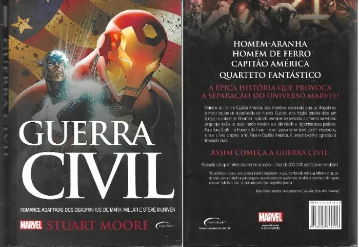4 HQs Marvel - Vingadores, Homem de Ferro, Homem Formiga e Guerra Civil.
