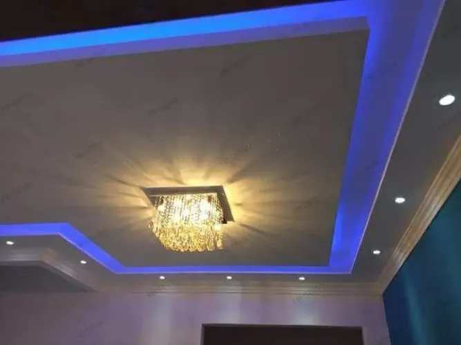 Sancas de gesso com iluminação na FBI GESSO