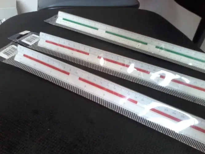 Escalímetro 30cm Trident n.2,3,4 e 5 novo