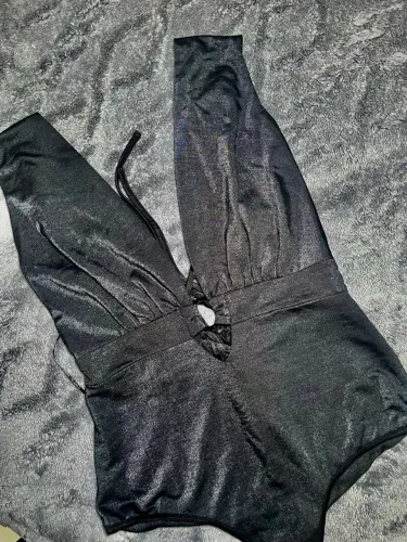 Body Preto Metalizado Zinco Morena Rosa