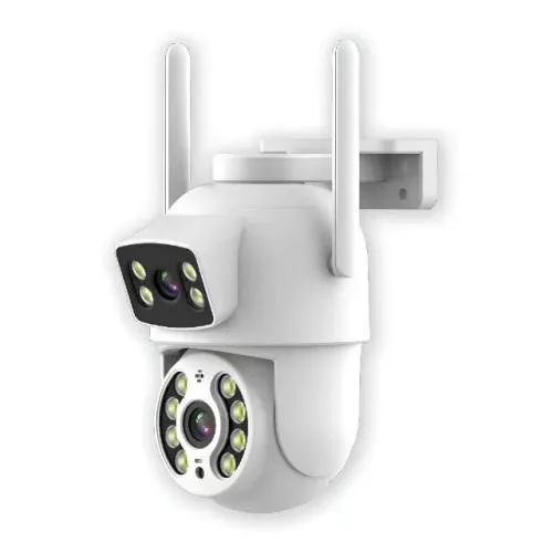 Câmera Dome IP Wireless Dupla Lente, Detecção de Humanos Segurança Residencial Comercial