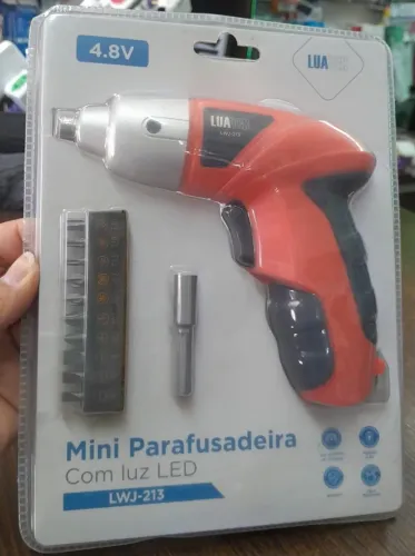 Mini Parafusadeira Com Luz Led