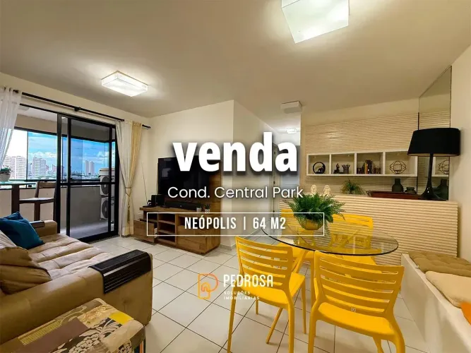 Apartamento a venda mobiliado com 64 m2 e 2 quartos em neópolis natal/rn