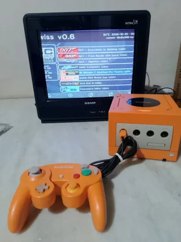 Nintendo Gamecube c/ Placa Gcloader e 226 jogos, chega de problemas com leitor.