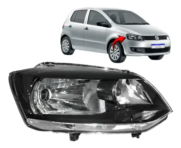 Farol Volkswagen Fox 2011 2012 2013 2014 Foco Simples L.d