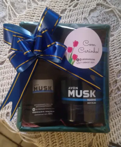 Kit presenteavel masculino musk marine.