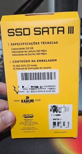 SSD SATA Husky 512GB novo