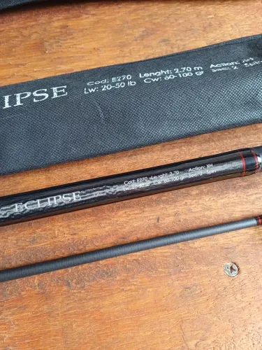 VARA DE PESCA ECLIPSE 2.70 50 LIBRAS LUMIS MOLINETE 