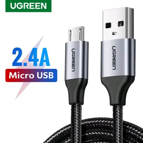 Cabo Micro USB UGREEN 2.4A - Carregamento Rápido e Confiável