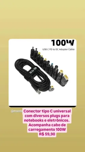 Conector entradas tipo c universal para computador