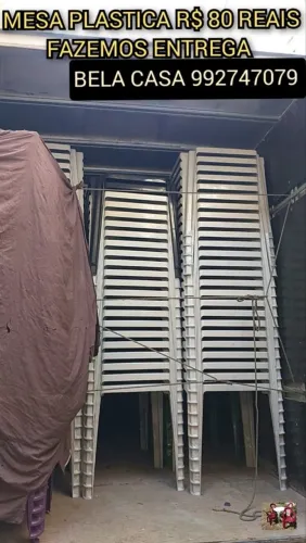 MESA PLASTICA TAMPO BRANCO 5VOP ENTREGAMOS HOJE