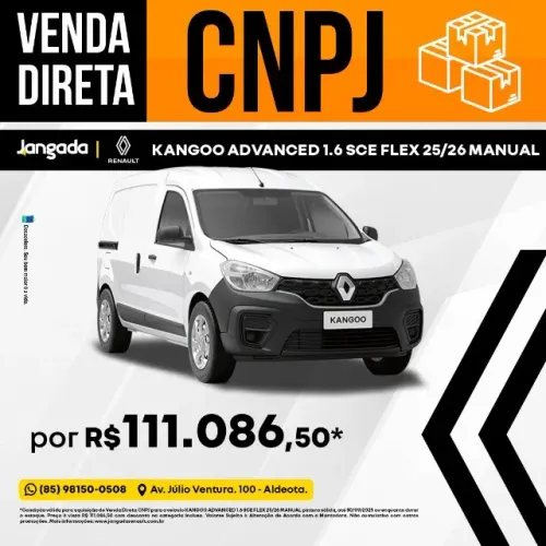 Kangoo 1.6 Advanced MT 25/26 - CNPJ