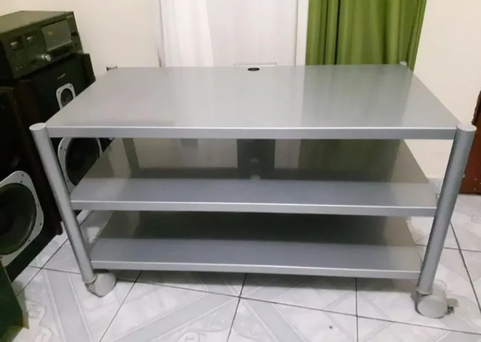 Airon Rack de TV e som com 3 Prateleiras de metal 