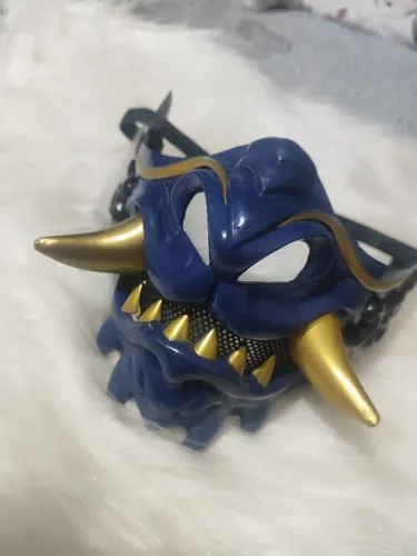 Máscara meia face dragão de samuray 