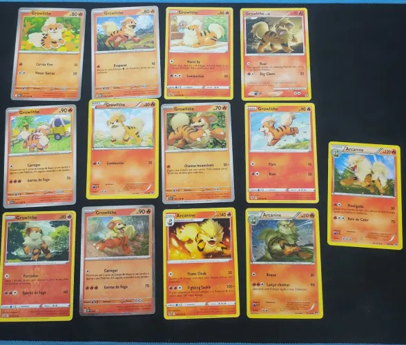 Pokémon Card Growlite e Arcanine