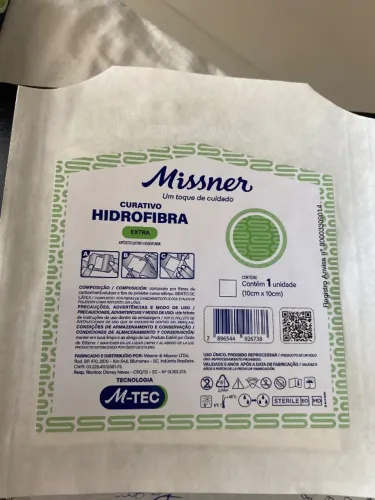 Curativo Hidrofibra Extra absorvente Missner 10x10 cm