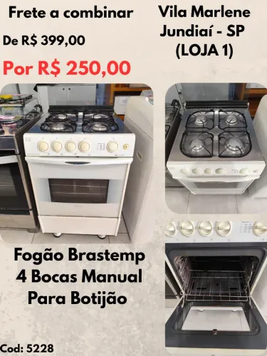 Fogão Brastemp 4 Bocas manual para botijao