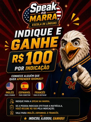 Programa de Indicação Speak na Marra - R$100