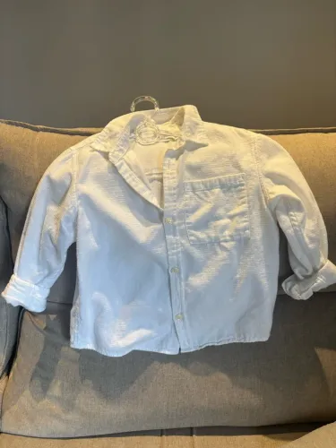 Camisa branca infantil - Zara