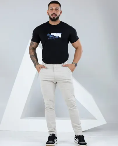 Calça em brim sem lycra masculina tamanho 44