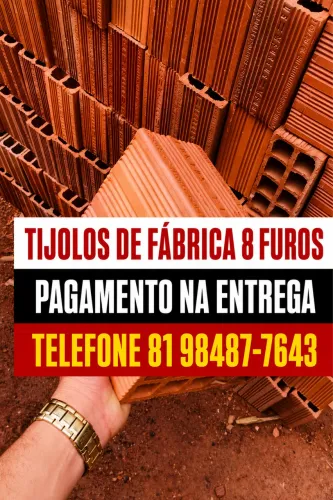 Tijolo tijolos DIRETAMENTE DE FÁBRICA - PAGUE NA ENTREGA RECIFE E REGIÃO METROPOLITANA!!