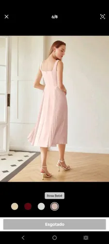 Vestido plissado linha Premium da shein MOTF