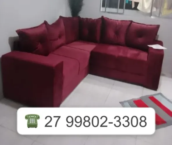 #SOFA DE CANTO PATRICIA VELUDO- VARIAS CORES