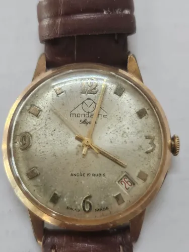 Relógio Antigo Mondaine Super Ancre 17 Rubis Suíço Corda