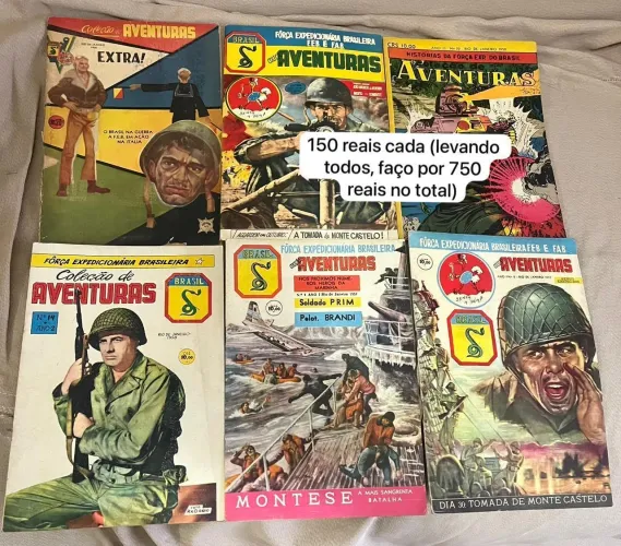 Revistas Coleção de Aventuras da Força Expedicionária Brasileira (F.E.B.)