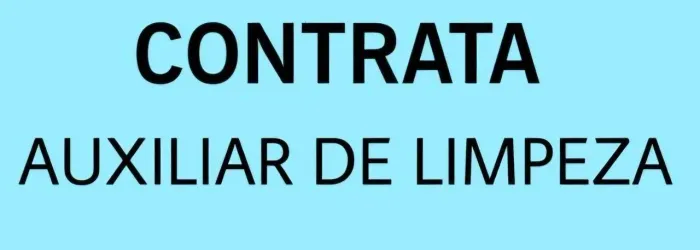 Vaga auxiliar de limpeza 