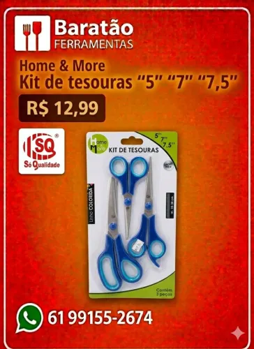 Kit de Tesouras 3 peças