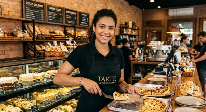 Atendende Self-Service/Confeitaria