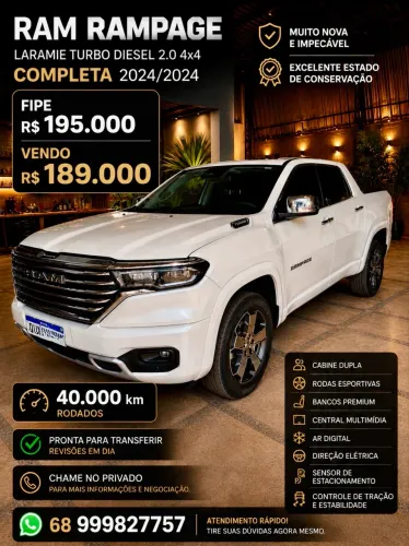 Ram Rampage Laramie 2.0 TB CD 4X4 Die. Aut. 2024