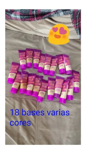 Lote fechado de 18 Bases Líquida Matte à prova D`Água real Avon novo 20ml por R$ 40,00 (o