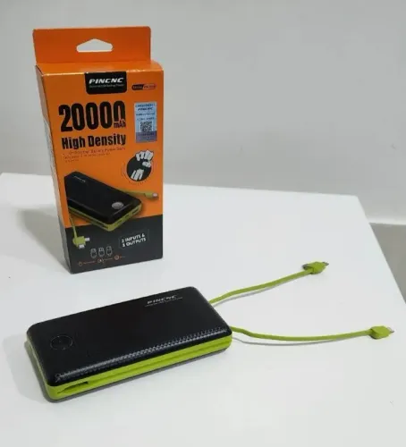 Carregador Portátil Power Bank 20.000mah Universal Externa Cor Preto/Branco Fast Plug