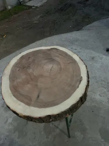 Bolacha de Madeira Rústica 90cm - Madeira Maciça