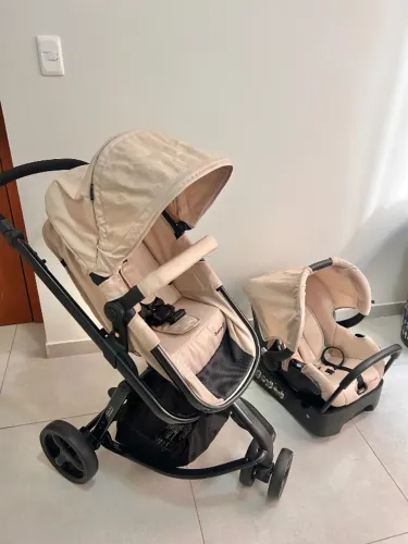 Carrinho de Bebê Safety 1st, Travel System Mobi Trio, Beige Nature