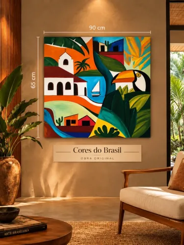 Explosão de Cores - Medidas: 90x65cm