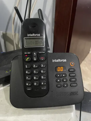 Telefone Intelbras sem fio com bina 