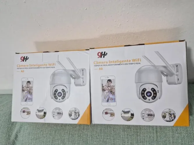 Kit 2 Câmera Segurança Ip Interna Externa Wifi iCSee Infravermelho Prova D?Água