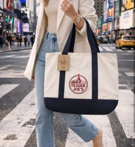 Sacola de compras Trader Joe's Lona grande Original 