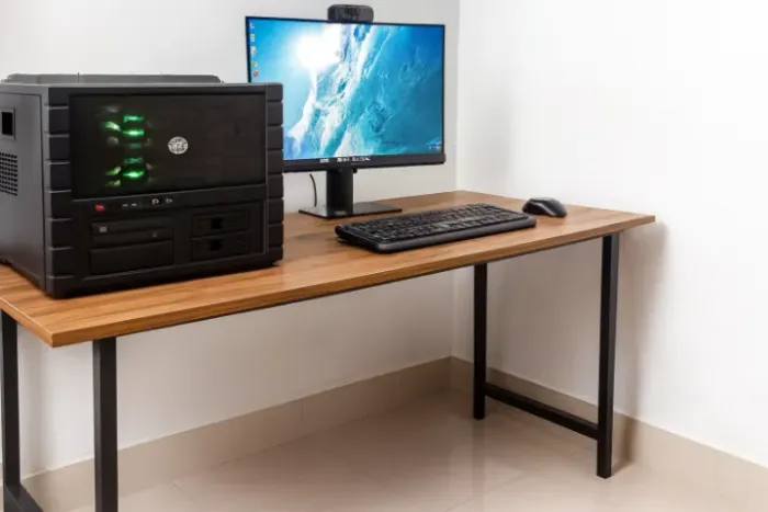 Mesa de Escritório/ Home Office - Base em Ferro ( Estilo Industrial)