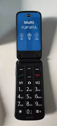 Celular Multi Flip Vita - Novo na Caixa (Ideal para Idosos / Botão SOS)
